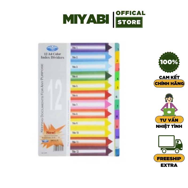 Chia file nhựa 12 lá