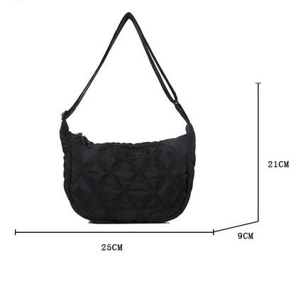 Túi vải phao đeo chéo unisex, túi đeo vai phong cách ulzzang Hàn Quốc, phụ kiện Emmer
