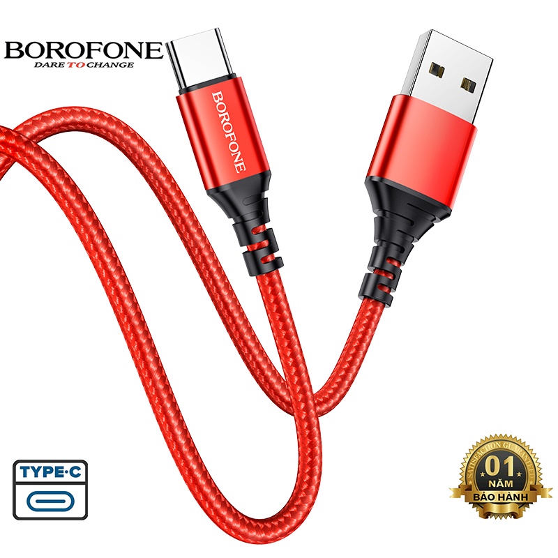 Cáp sạc nhanh Borofone BX54 dây dù 2.4A dây truyền tải dữ liệu dài 1m - Chính hãng