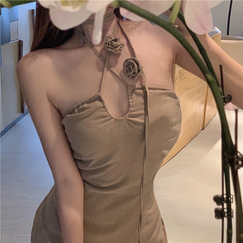 COZOK Đầm Hai Dây Không Tay Quyến Rũ Hợp Thời Trang