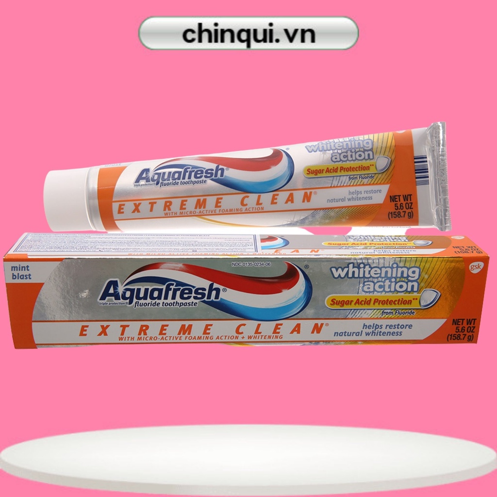 Kem đánh răng Aquafresh Extreme Clean Whitening Action (158.7g)