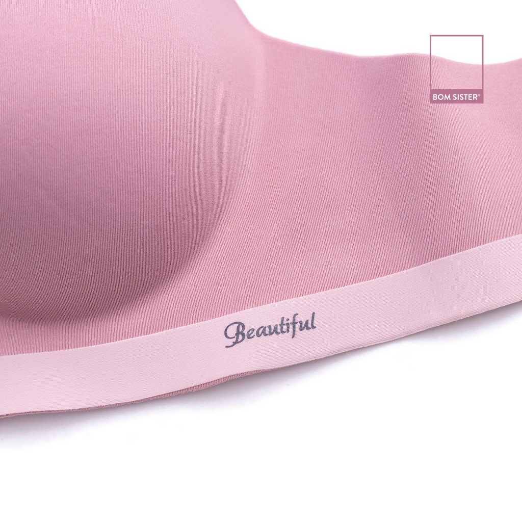 Áo lót không gọng mút vừa su đúc màu trơn cài sau nâng ngực tự nhiên BOM SISTER A903 | BigBuy360 - bigbuy360.vn