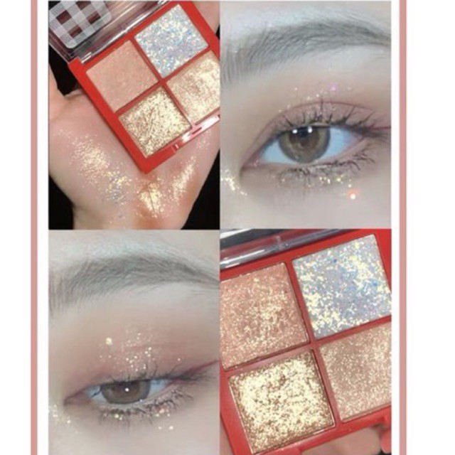 Phấn Mắt Nhũ Diamond Glint Dupe 3CE - Màu Mắt Kim Tuyến Lấp Lánh Eyeshadow Palette
