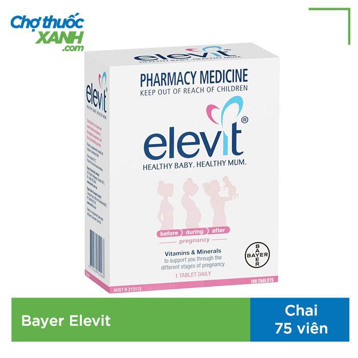 Elevit viên uống bổ sung vitamin và khoáng chất cho bà bầu, Hộp 100 viên