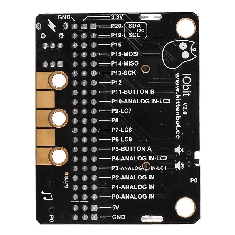 Bảng mở rộng Micro-Bit Tấm chắn bộ điều hợp đột phá IOBIT V2.0 với Buzzer để lập trình đồ họa trăn cho trẻ em BBC Micro 'Bit