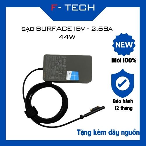 Sạc Surface Pro 3-4 15V-2.58A 44W Microsoft Surface Pro 3 Pro4 Model 1625 1724 1796 1824 1901 sạc zin