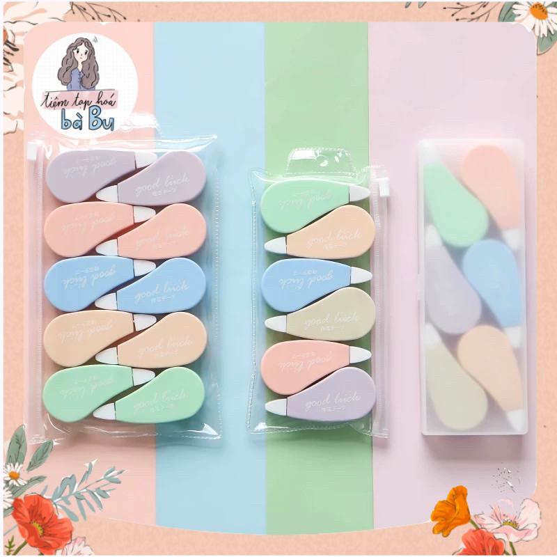 Bút xoá kéo ruột 5m tông màu pastel giá cho 1 cây (mua 10 cây tặng kèm túi zip)