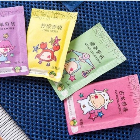Túi thơm mini 12 cung hoàng đạo - Túi thơm để tủ quần áo/ Giày dép/ Balo (giao ngẫu nhiên)  DUASHOP