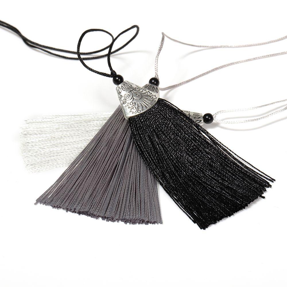 ♫DAPHNE♫ Colorful Phone Case Pendant Hanging Decorations Jewelry DIY Silk Tassel Accessories Home Decor Crafts Earrings Making Tassel with Caps/Multicolor