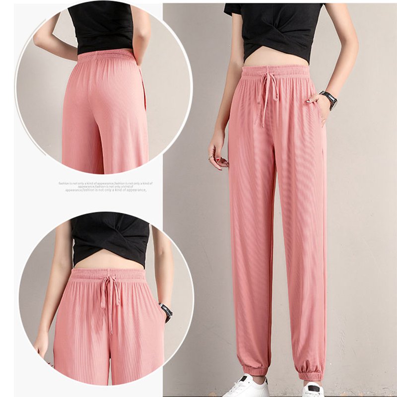 Quần Dài Nữ Ống Rộng Lưng Cao Thời Trang Hàn Quốc