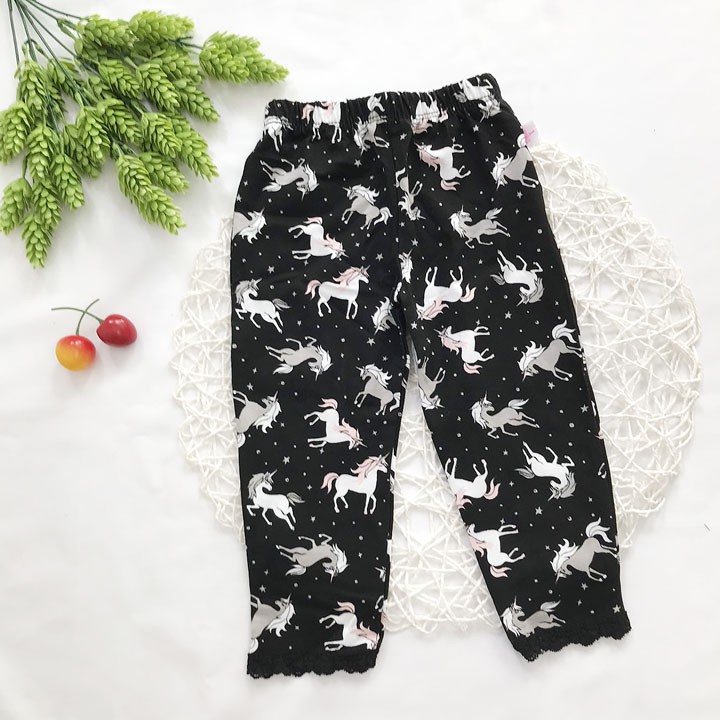 Quần legging dài bé gái từ 7kg-19kg thun cotton 4 chiều - QG27