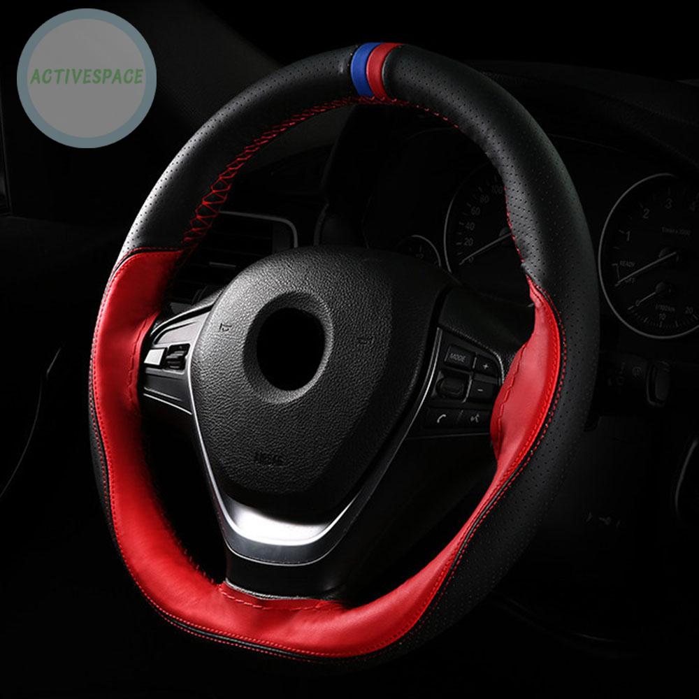 Vỏ bọc vô lăng bằng da 37-38cm 15&quot; DIY tiện dụng cho xe hơi