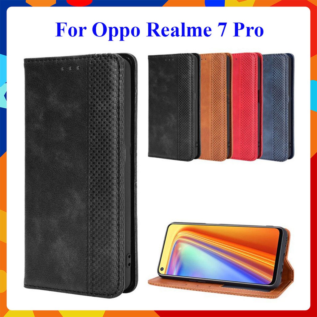 [FreeShip] Bao da dạng ví Realme 7 Pro (cam kết xịn) hit nam châm, ngăn đựng thẻ tiền tiện lợi