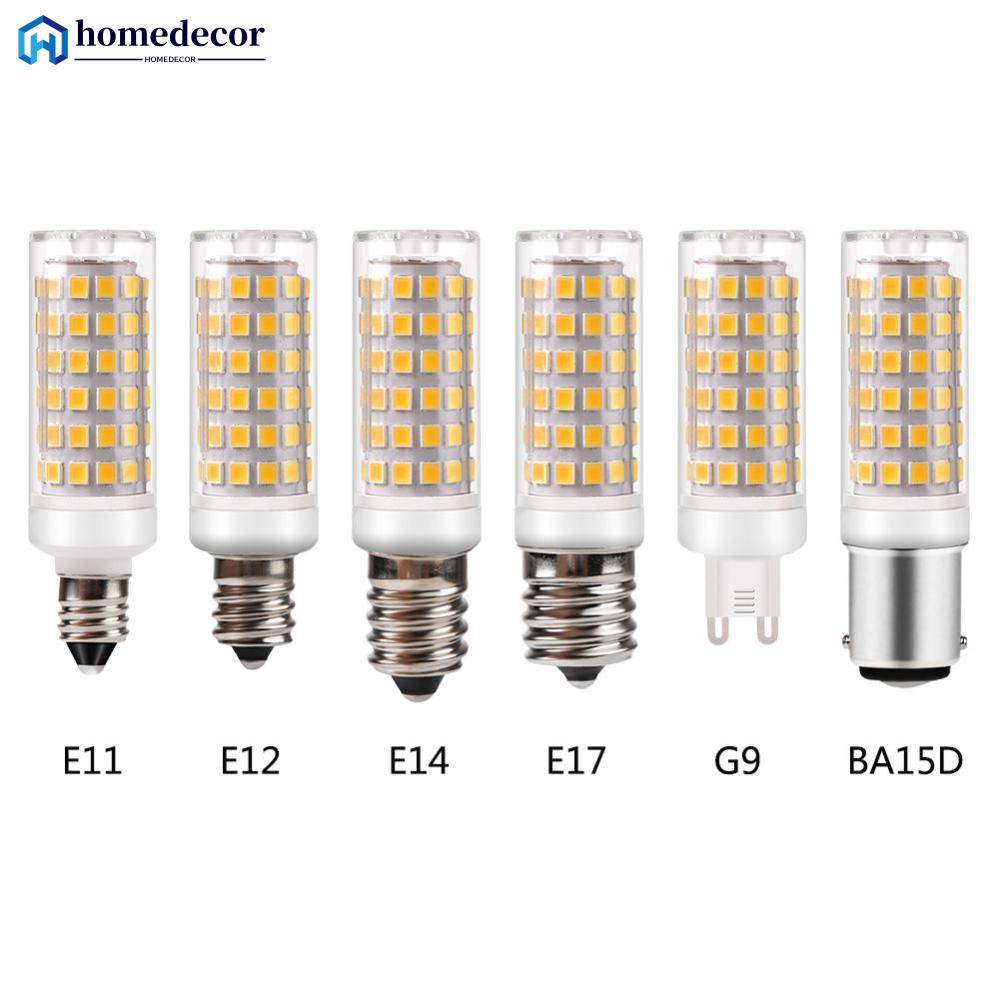 Bóng Đèn LED G9 E11 E12 E14 E17 BA15D 9W DC 110V 220V 2835 Chất Lượng Cao S8W7