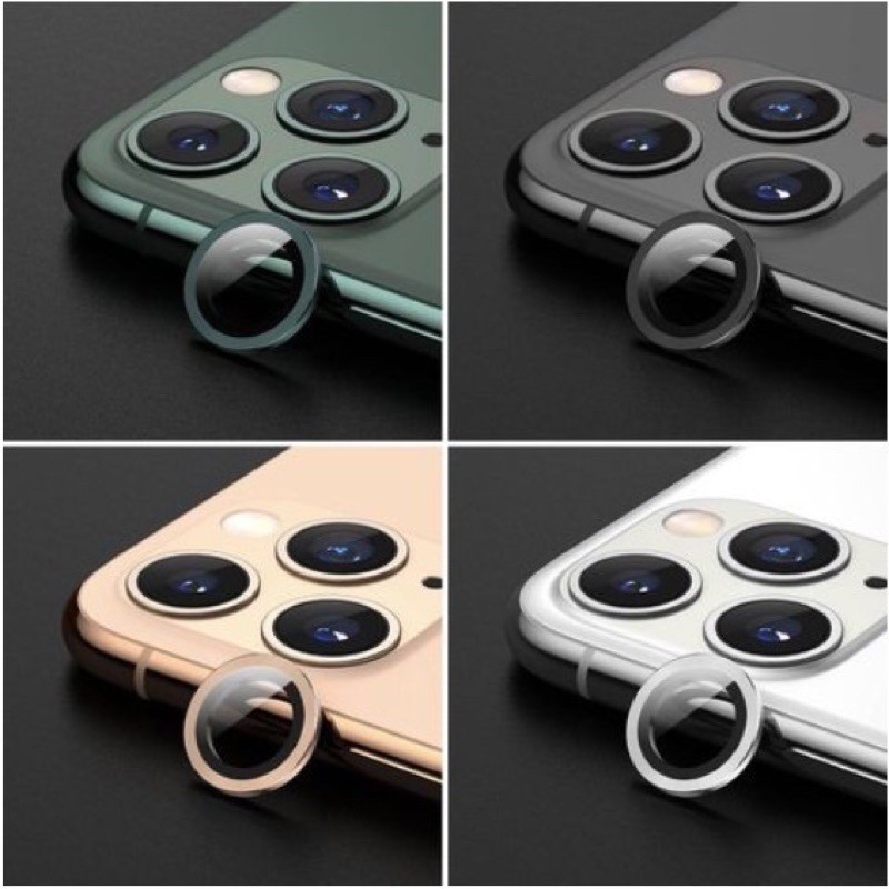 Dán từng mắt Camera totu iPhone 12 Mini, 12, 12 Pro, 12 Pro max viền nhôm bảo vệ camera siêu tốt