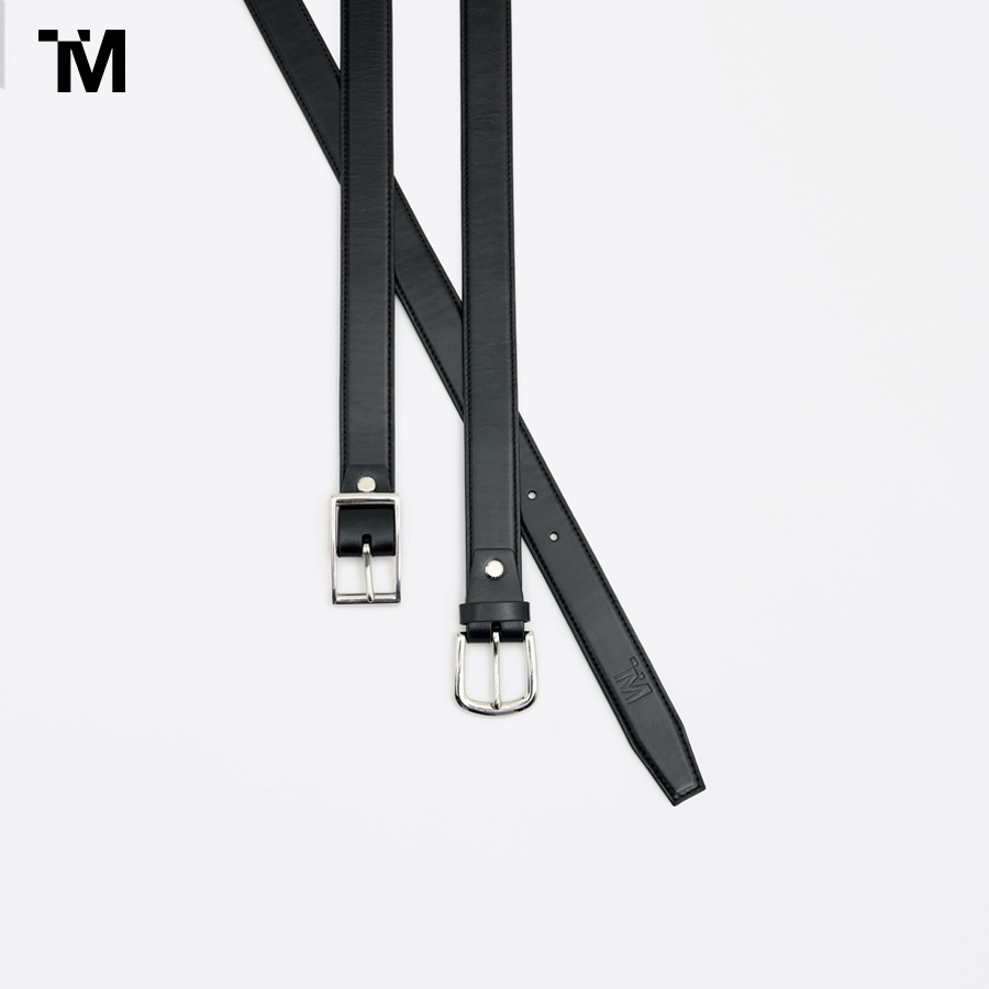 Thắt Lưng Nam TARMOR Da Pull-up Màu Đen Khoá Cài Mặt Bập Bênh Belt With Seesaw Buckle In Pull-Up Black Leather