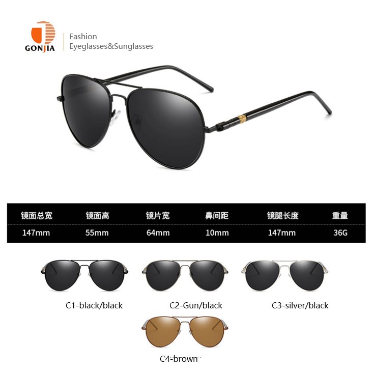 Kính mát phân cực kiểu dáng cổ điển thời trang nam