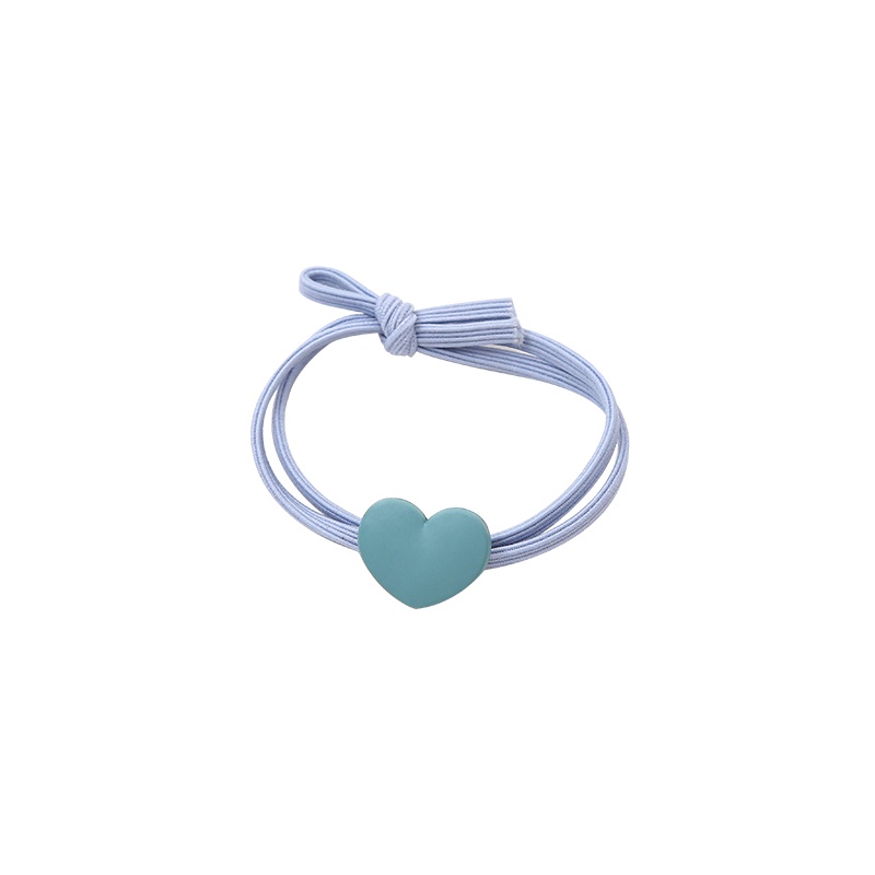 Dây Buộc Tóc Cao Su Họa Tiết Trái Tim Nhỏ Dễ Thương Đơn Giản Cho Trẻ Em