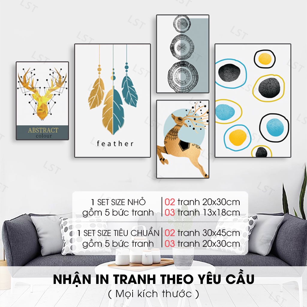 Tranh treo tường phòng khách, cầu thang. Tranh decor trang trí nhà được yêu thích nhất 2021 | Tranh LST