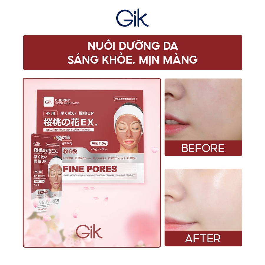 Mặt Nạ Đất Sét Chiết Xuất Hoa Anh Đào Gik Cherry Moist Mud Pack 8g