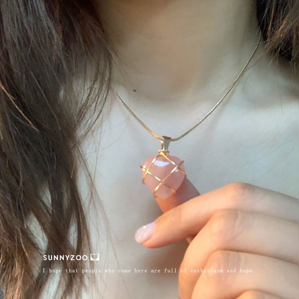 Vòng Cổ Mặt Trái Tim Màu Hồng Phong Cách Harajuku Thanh Lịch Thời Trang