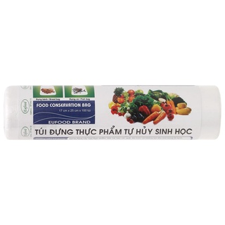Túi đựng thực phẩm tự huỷ sinh học 17*25cm Eufood