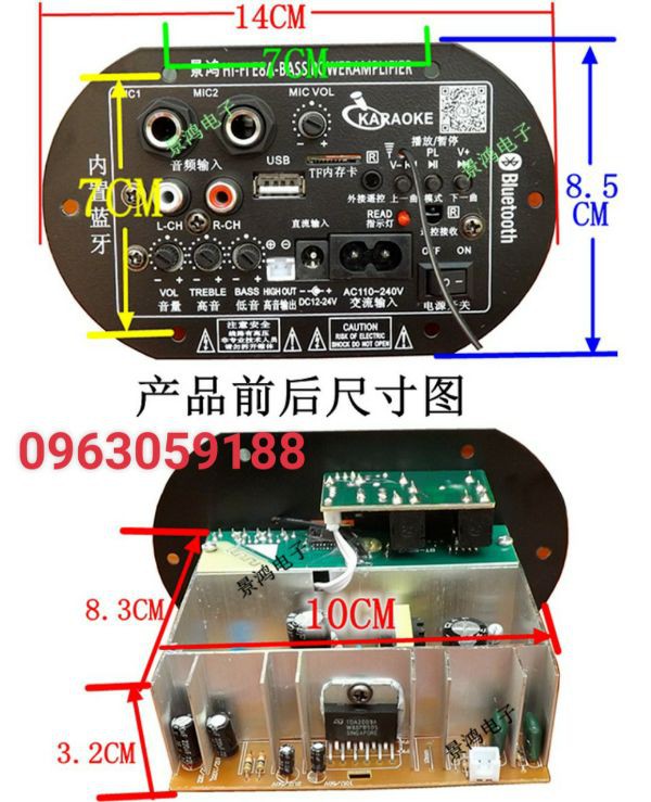 Mạch loa kéo - Loa crown Có BLUETOOTH