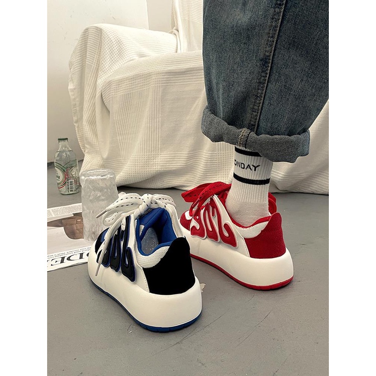 Giày thể thao Renben vải đế dày thoáng khí phong cách mùa hè Hong Kong 2022 mới dễ phối đồ cho nữ