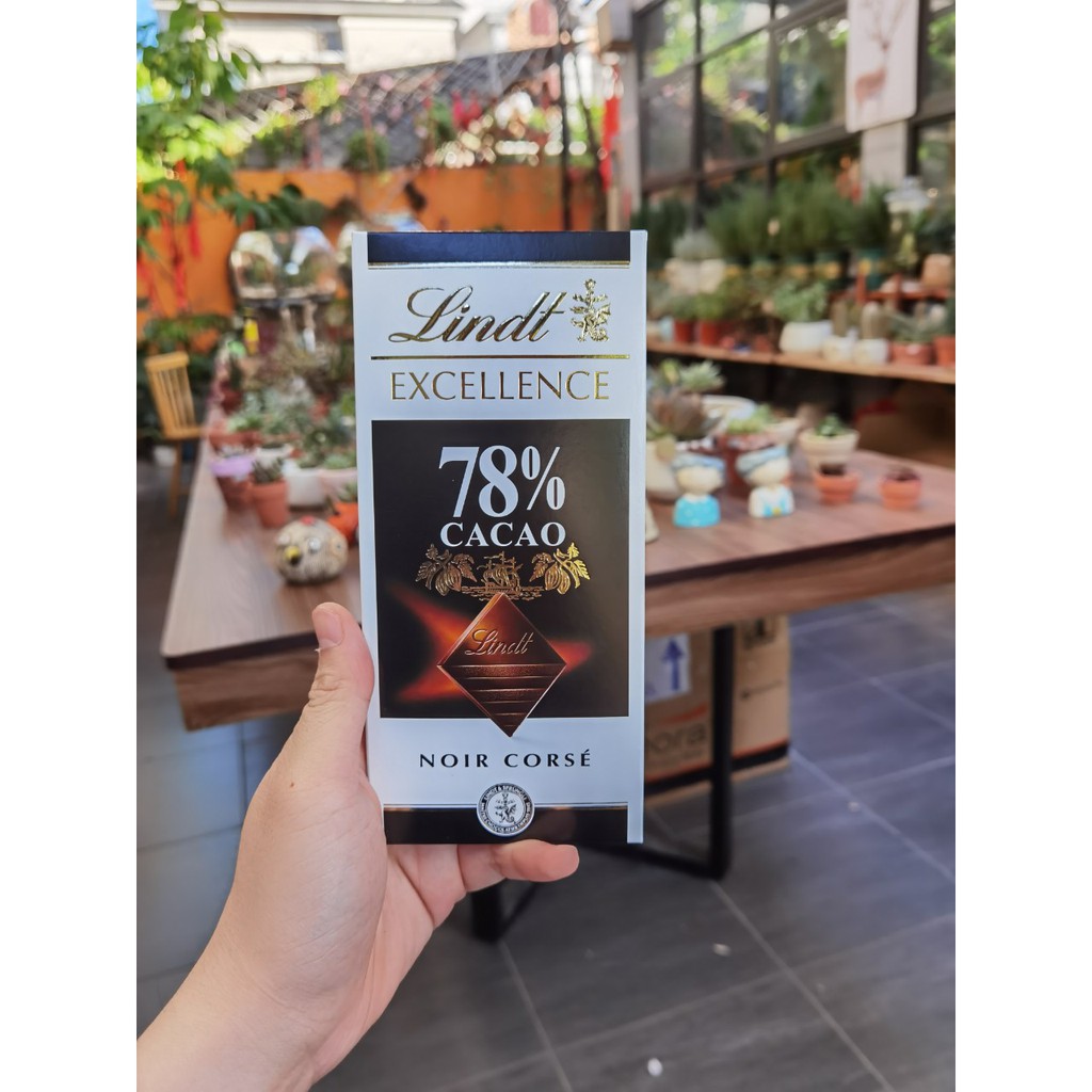 Socola đen 78% cacao 100g - Chocolate Lindt Excellence Noir 78 (Sô cô la nhập khẩu Pháp)