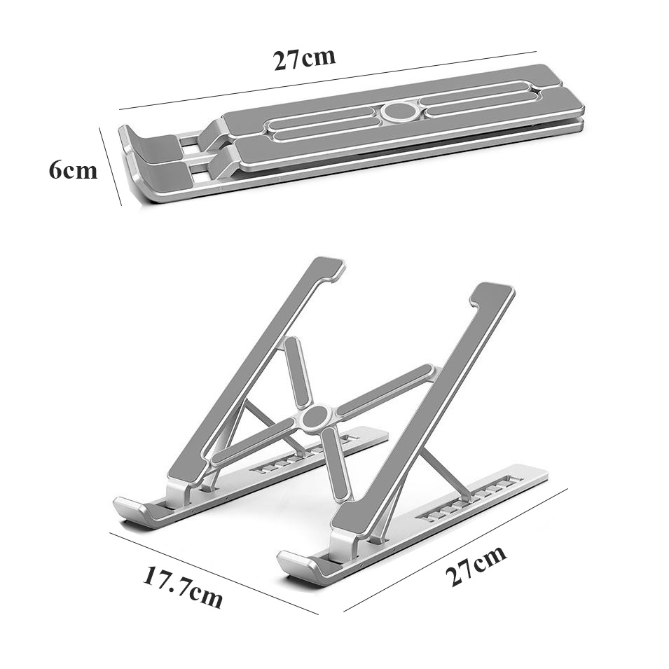 Giá Đỡ Tản Nhiệt Cho Laptop KUNBE Bằng Hợp Kim Nhôm Điều Chỉnh Góc Nghiêng Linh Động