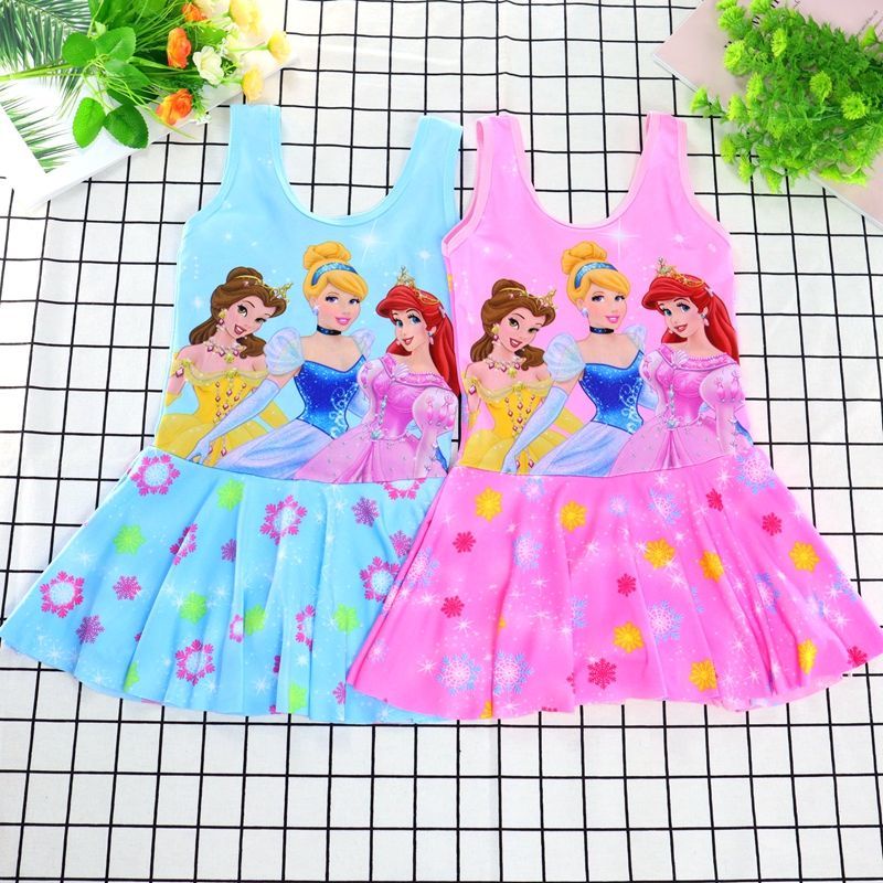 ♛Bộ Đồ Bơi Một Mảnh In Họa Tiết Hoạt Hình Thời Trang Mùa Xuân Cho Bé Gái