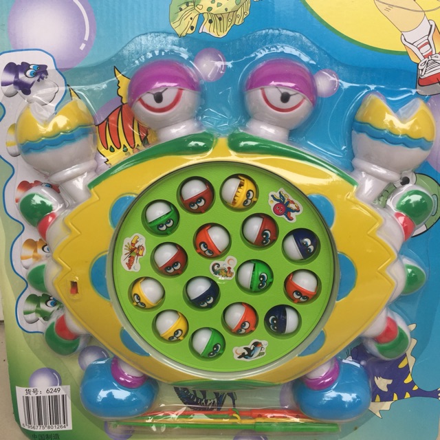 Câu cá pin hình con cua, con cá