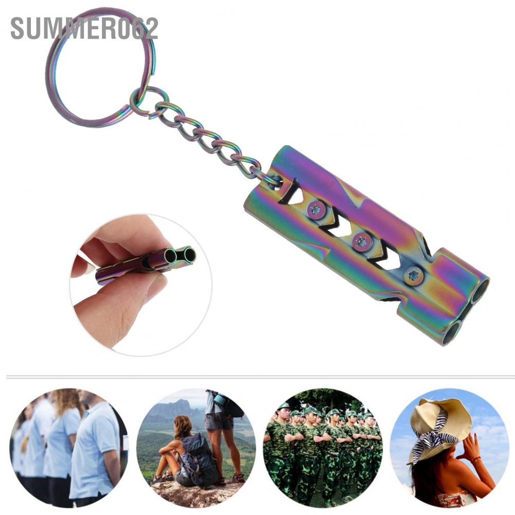 Còi ống đôi decibel cao cấp ngoài trời bằng thép không gỉ với móc khóa