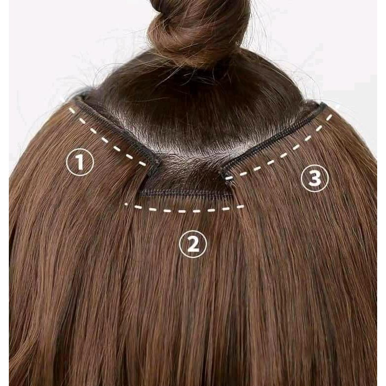 Sét 3 dải tóc giả kẹp xoăn dài cho nữ đẹp cao cấp,làm dày tóc tự nhiên nhẹ mềm đẹp
