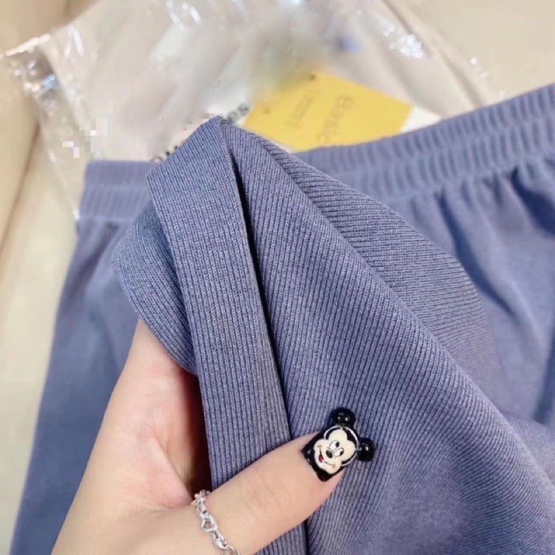 Quần nữ ống rộng vải thun gân tăm mềm mại, thoải mái, freesize