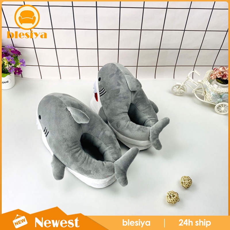 Dép bông đi trong nhà chống trượt hình cá mập ngộ nghĩnh