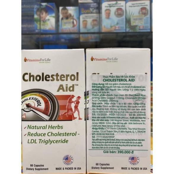 Cholesterol Aid Viên uống giảm mỡ máu nhập khẩu Mỹ hộp 60 viên