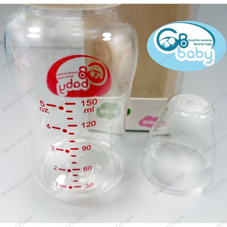 Bình sữa nhựa cao cấp CỔ HẸP 150ml không BPA - GB BABY