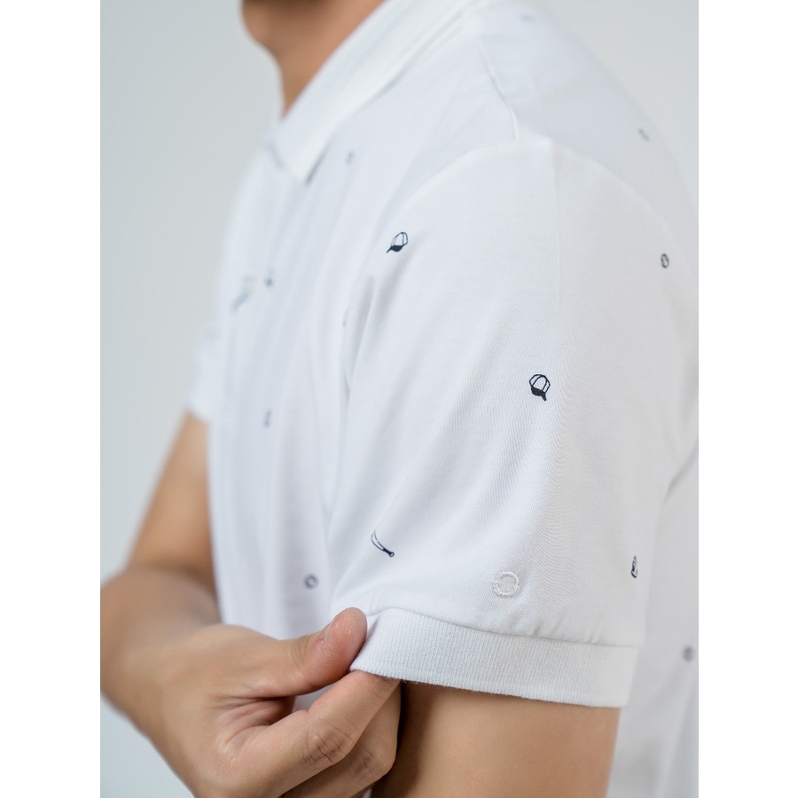 Áo Thun Polo Nam Ngắn Tay Có Cổ Bẻ OWEN APV220316 Áo Phông Màu Trắng Trắng In Họa Tiết Vải Cotton Cao Cấp Dáng Body Fit