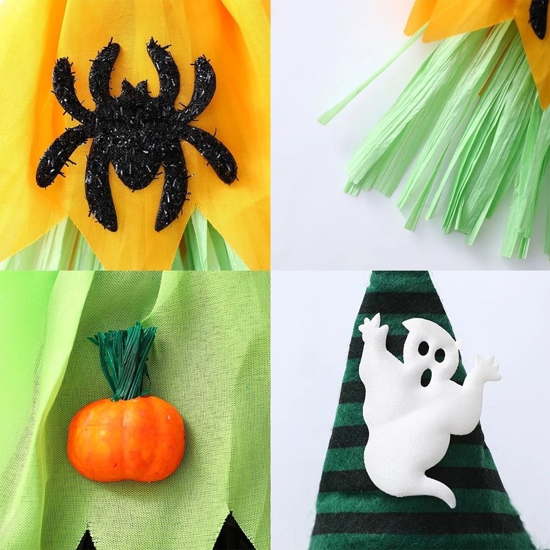 Búp Bê Ma Bí Ngô / Ma Rơm Không Dệt Treo Trang Trí Halloween