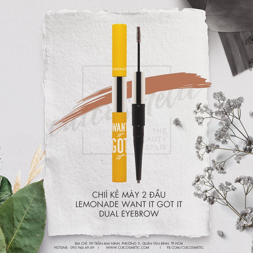 Chì kẻ mày 2 đầu Lemonade Want It Got It Dual Eyebrow 4g