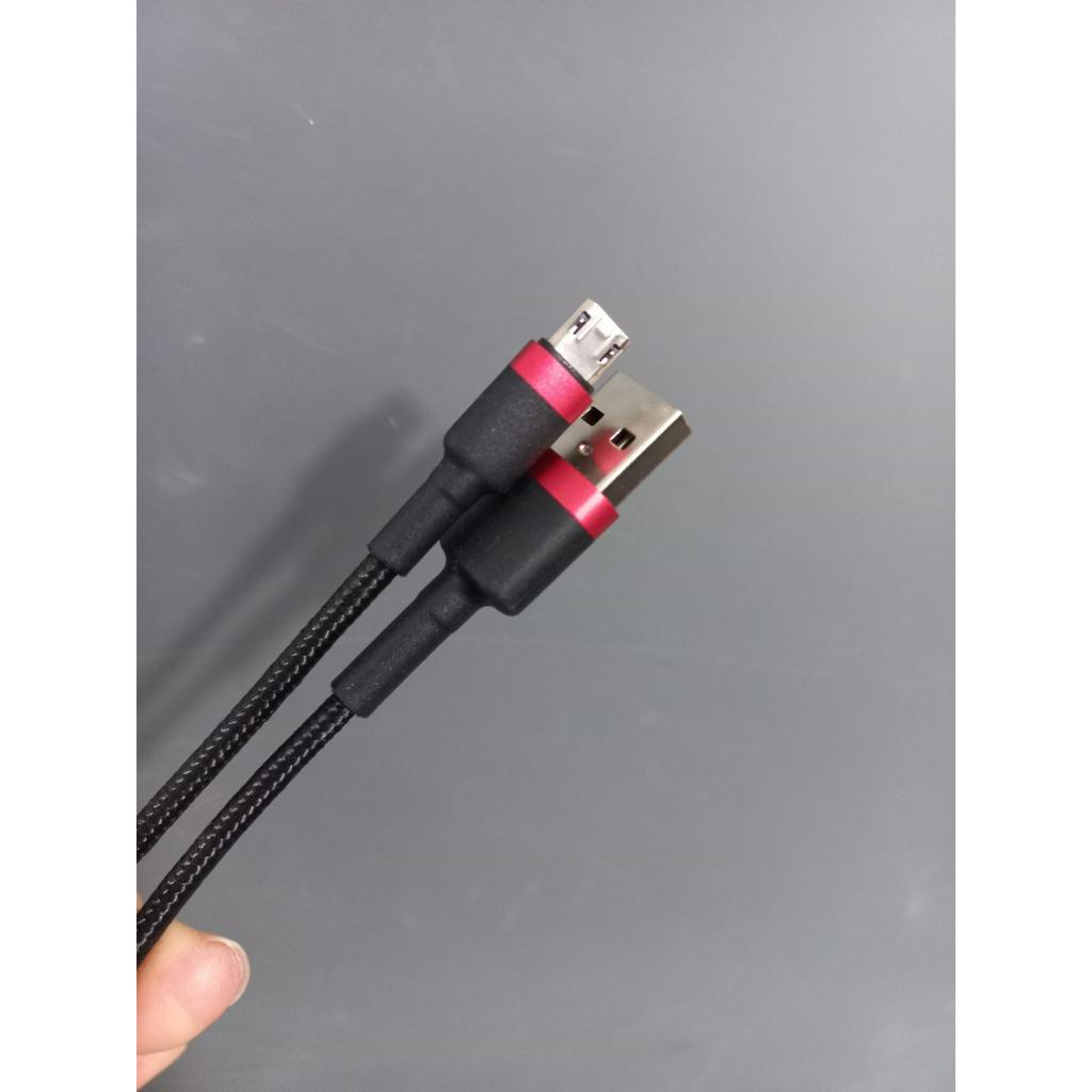 Cáp sạc và dữ liệuUsb - Micro cho điện thoại Androids dòng điện 2A Baseus Cafule 1m / 2m  _ Màu ngẫu nhiên