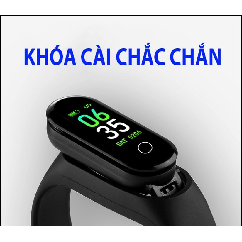 Vòng đeo tay thông minh M3 đo nhịp tim, kết nối bluetooth, tập thể thao, theo dõi sức khỏe, vận động