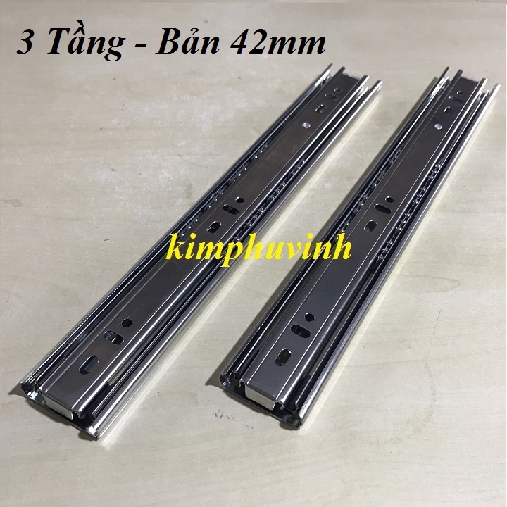 01 BỘ -  RAY TRƯỢT NGĂN TỦ BẢN 42MM - RAY TRƯỢT NGĂN KÉO