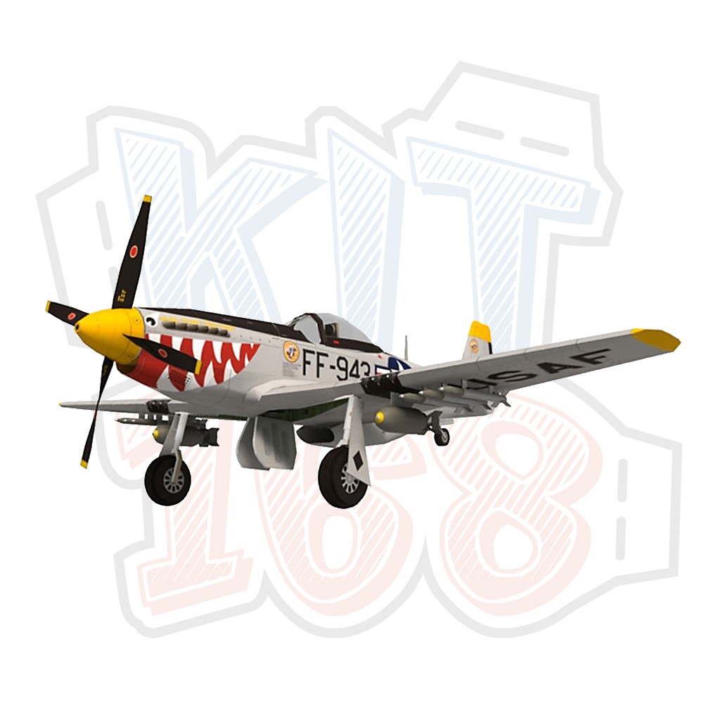 Mô hình giấy máy bay quân sự P-51D Mustang