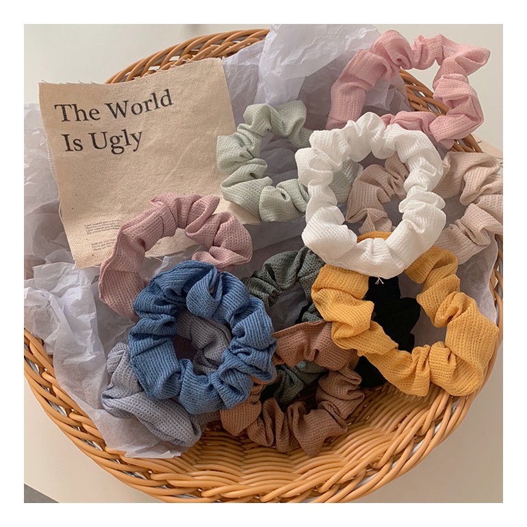 Dây chun buộc tóc vải scrunchies 11 màu xinh Hàn Quốc - Phụ kiện cột tóc