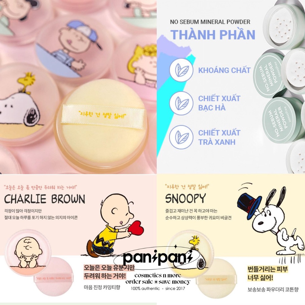 [100% AUTH] Phấn Phủ Bột Kiềm Dầu Innisfee x Dinotaeng No Sebum Mineral Powder