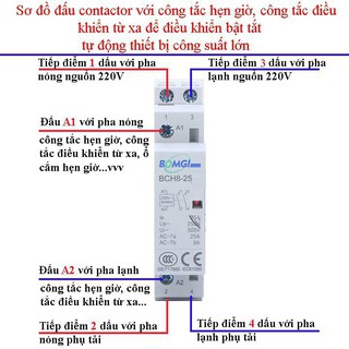 Khởi động từ BOMGI BCH8-63A/2P/220V