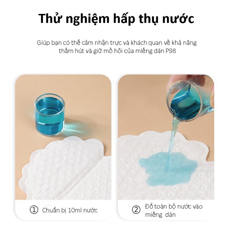Hộp 40 Miếng Dán Thấm Mồ Hôi Nách P98 - Hạn Chế Mồ Hôi Nách  - Lucky