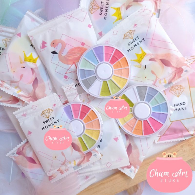 Bộ màu nước , pocket màu nước tone kẹo dạng gouache tone 1 ( Hàng có sẵn )